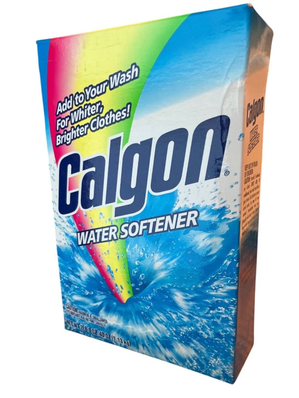 Vtg Calgon Water Softener 40 Oz Box Discontinued For Laundry